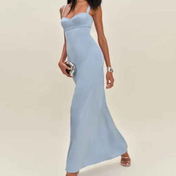 Reformation Britney Satin Dress - Picture 1 of 4